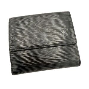 Louis Vuitton Elise Compact Wallet Black Epi Leather Vintage 1992 Authentic